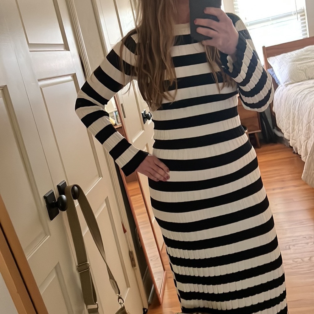 A New Day Midi Striped Skirt and top (nwt) medium